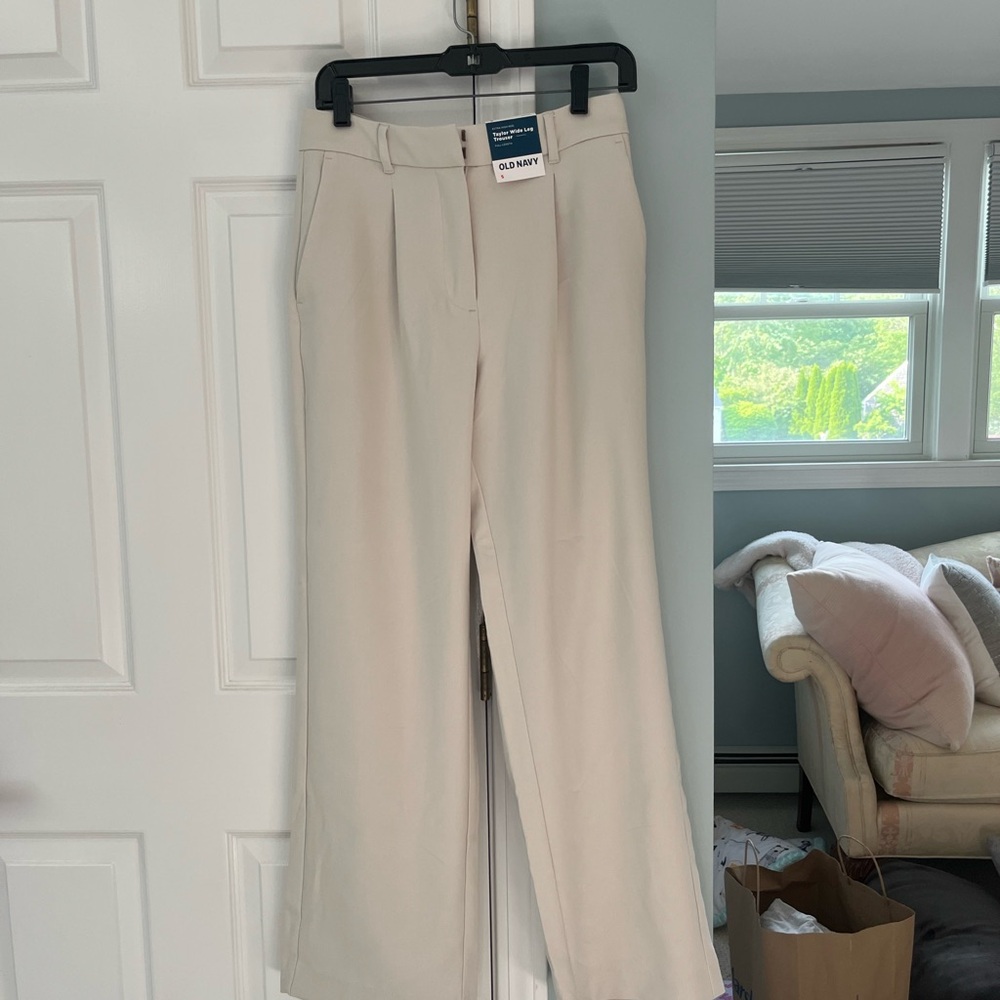 Old Navy Beige Wide-Leg Trousers